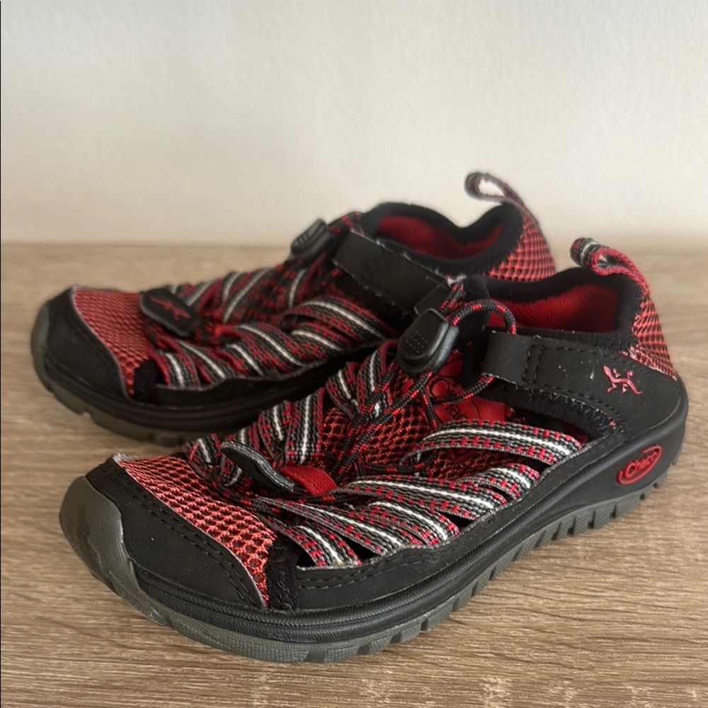 Chaco Kids Red and Black Sandals